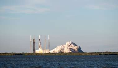 USSF-124 launching from the ground.