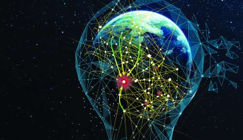 A view of Earth from space.