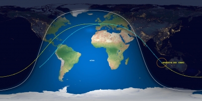 BREEZE-M Debris (ID 41123) Reentry Prediction Image