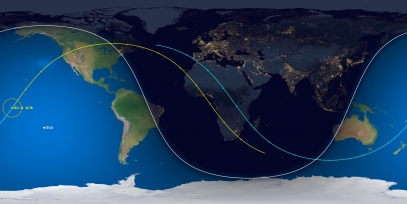 SL-4 Rocket Body (ID 43757) Reentry Prediction Image