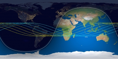 Falcon 9 Rocket Body (ID 41553) Reentry Prediction Image