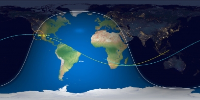 CZ-3B Rocket Body (ID 41883) Reentry Prediction Image