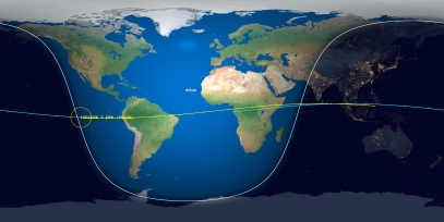 Ariane 5 Debris (ID 38742) Reentry Prediction Image