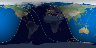SL-4 Rocket Body (ID 43033) Reentry Prediction Image