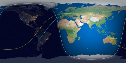 SL-4 Rocket Body (ID 44505) Reentry Prediction Image