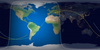 SL-4 Rocket Body (ID 44551) Reentry Prediction Image