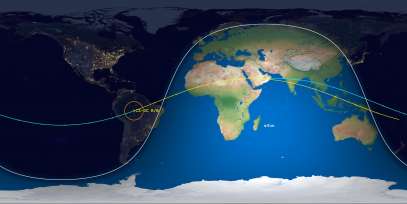 CZ-3C Rocket Body (ID 36591) Reentry Prediction Image