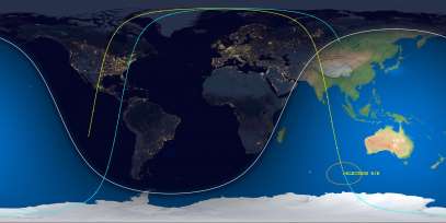 Electron Rocket Body (ID 44826) Reentry Prediction Image