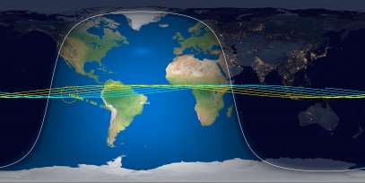 Ariane 5 Debris (ID 40943) Reentry Prediction Image