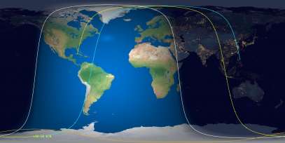 KZ-1A Rocket Body (ID 44837) Reentry Prediction Image