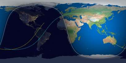 SL-4 Rocket Body (ID 45596) Reentry Prediction Image