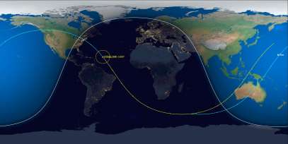 Starlink-1087 (ID 44965) Reentry Prediction Image