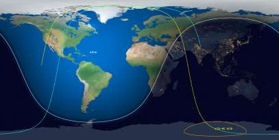 CZ-4C Rocket Body (ID 44210) Reentry Prediction Image