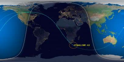 Starlink-62 (ID 44274) Reentry Prediction Image