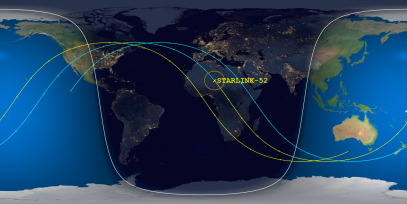 STARLINK-52 (ID 44259) Reentry Prediction Image
