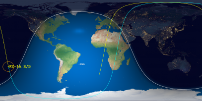 KZ-1A Rocket Body (ID 44844) Reentry Prediction Image