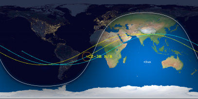 CZ-3B Rocket Body (ID 46611) Reentry Prediction Image