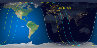 CZ-11 Rocket Body (ID 46463) Reentry Prediction Image