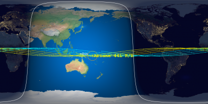 ARIANE 44L Rocket Body (ID 22032) Reentry Prediction Image