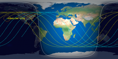 STARLINK-1105 (ID 45218) Reentry Prediction Image