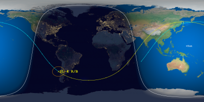SL-4 Rocket Body (ID 48160) Reentry Prediction Image
