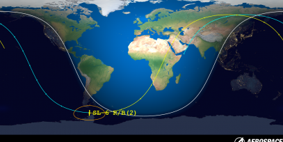 SL-6 Rocket Body (ID 33450) Reentry Prediction Image