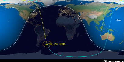 SL-24 Debris (ID 40537) Reentry Prediction Image