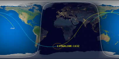 STARLINK-1632 (ID 46170) Reentry Prediction Image