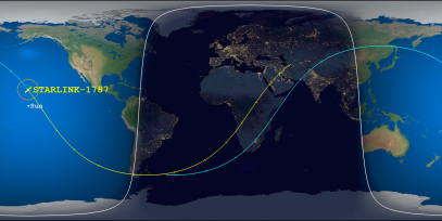STARLINK-1787 (ID 47125) Reentry Prediction Image