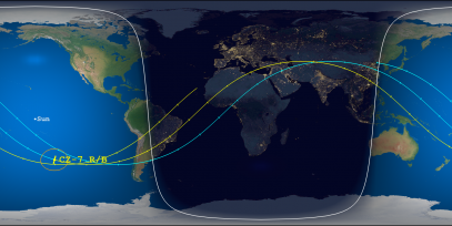 CZ-7 Rocket Body (ID 49223) Reentry Prediction Image